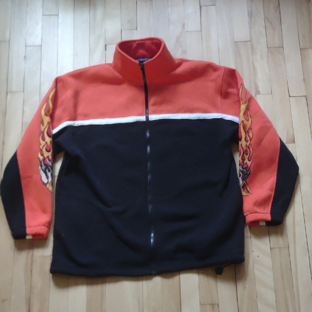 Flame Design Black and Red Sweatshirt
